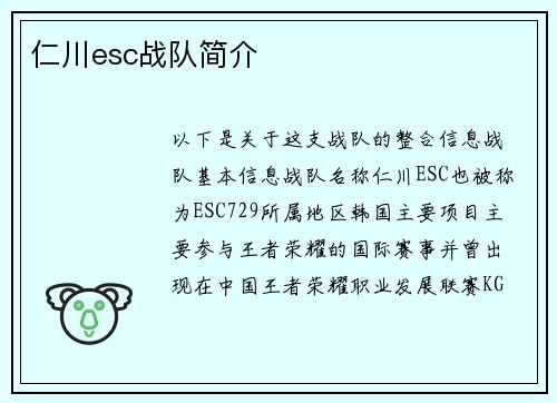 仁川esc战队简介